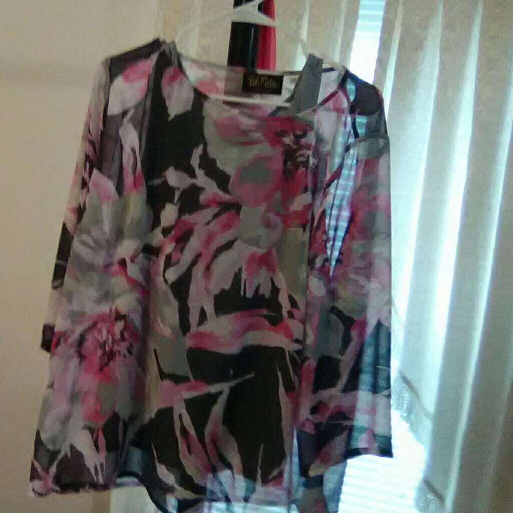 Bob Mackie blouse with tank top underneath